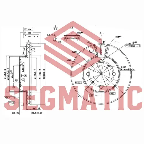 Тормозной диск SEGMATIC SBD30093461