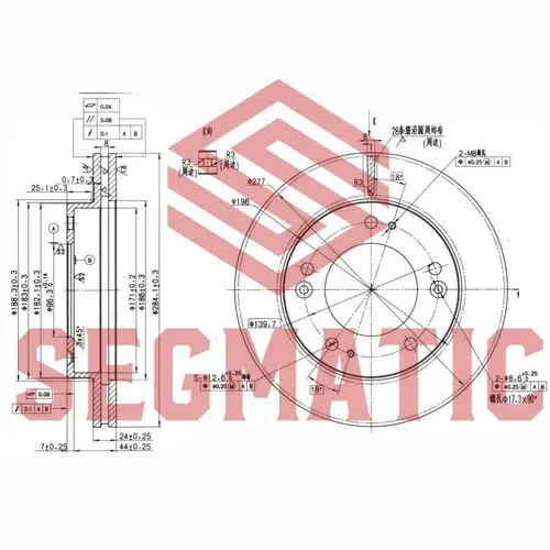 Тормозной диск SEGMATIC SBD30093462