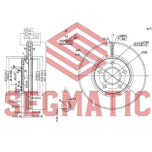 Тормозной диск SEGMATIC SBD30093471