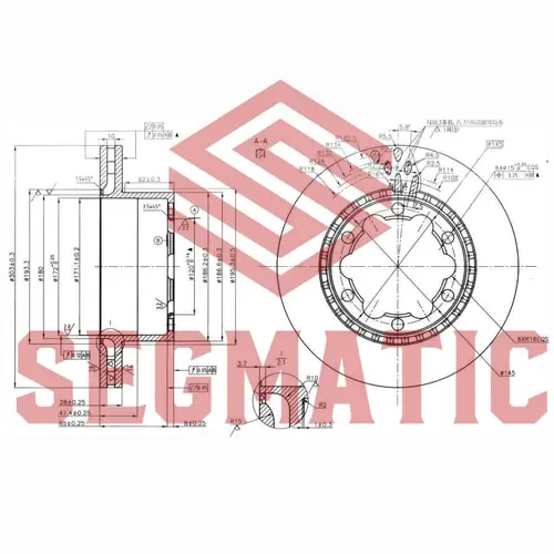 Тормозной диск SEGMATIC SBD30093473