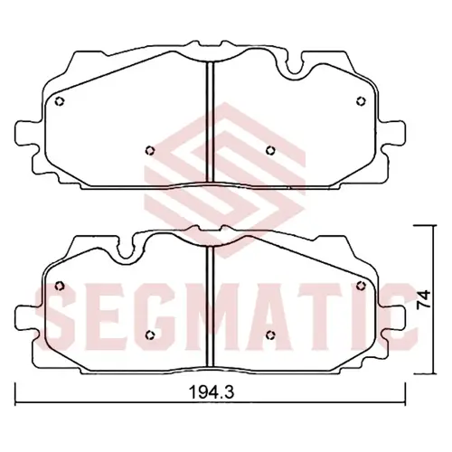 Тормозные колодки дисковые SEGMATIC SGBP2832