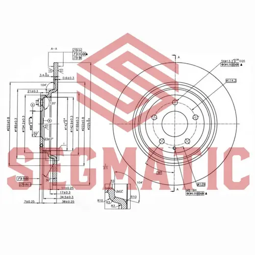 Тормозной диск SEGMATIC SBD30093442