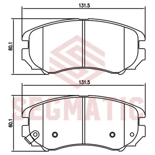 Тормозные колодки дисковые SEGMATIC SGBP2813