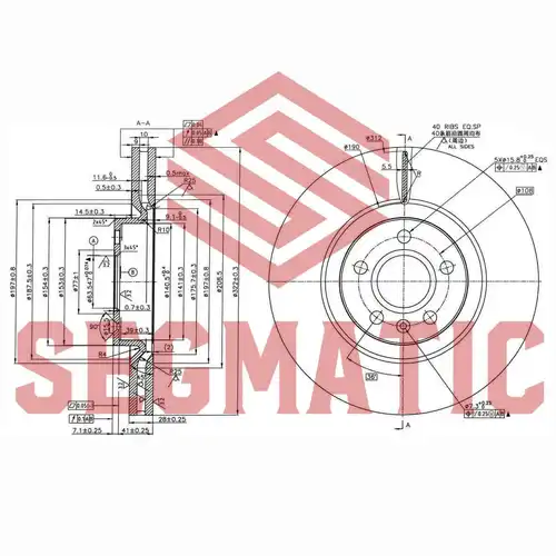 Тормозной диск SEGMATIC SBD30093418