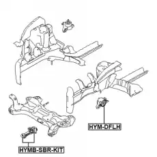 Подушка крепления двигателя FEBEST HYM-DFLH