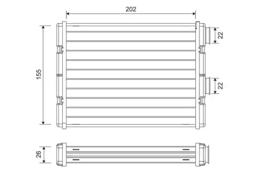 Радиатор печки VALEO 811592