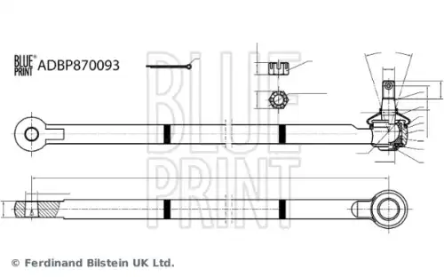 Рулевой наконечник BLUE PRINT ADBP870093