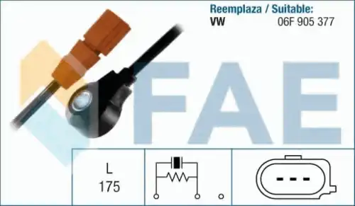 60168 ДАТЧИК ДЕТОНАЦИИ FAE