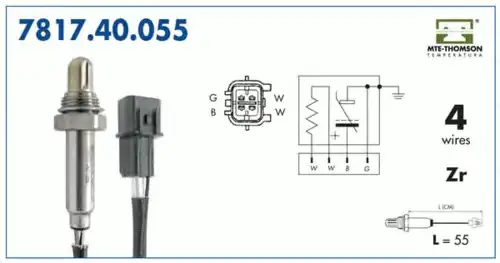 лямбда-зонд Opel 7817.40.055 MTE-THOMSON