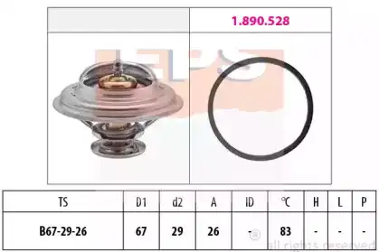 Термостат системы охлаждения EPS 1.880.526