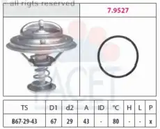 Термостат системы охлаждения FACET 7.8549
