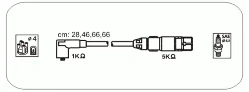 компл. высоковольт. проводов VW ABM90P JANMOR