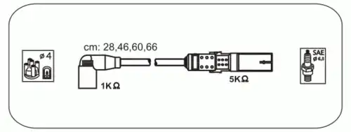 компл. высоковольт. проводов Audi ABM82P JANMOR