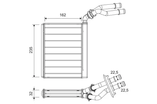 Радиатор печки VALEO 811658