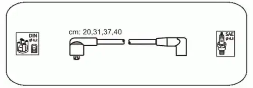 компл. высоковольт. проводов Fiat E06.P JANMOR