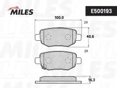 Тормозные колодки дисковые MILES E500193