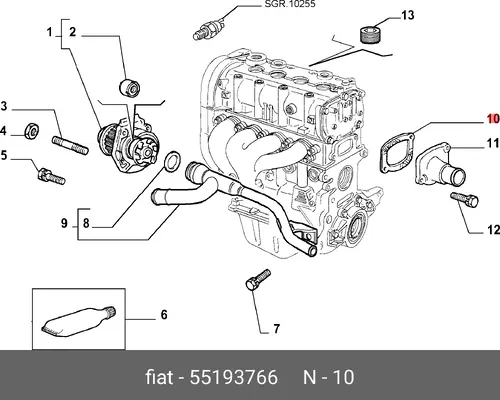 55193766 УПЛОТНИТЕЛЬНАЯ ПРОКЛАДКА FIAT