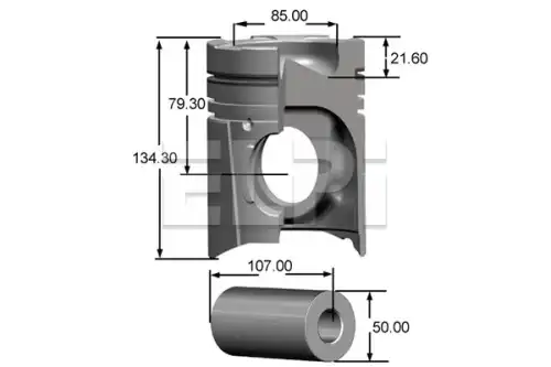 Поршень LP181 2834 STD ELPI