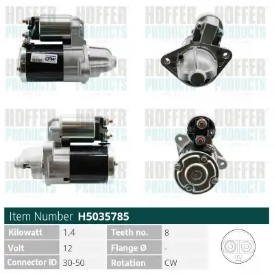 Стартер HOFFER H5035785
