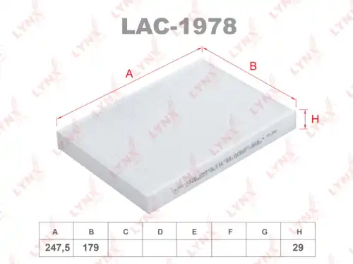 Салонный фильтр LYNXAUTO LAC-1978