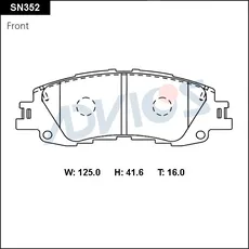 Тормозные колодки дисковые ADVICS SN352