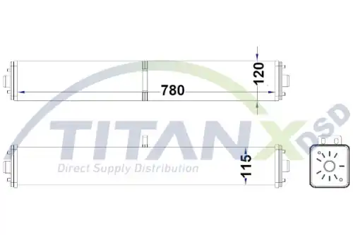 Радиатор системы охлаждения двигателя TITANX RD509052