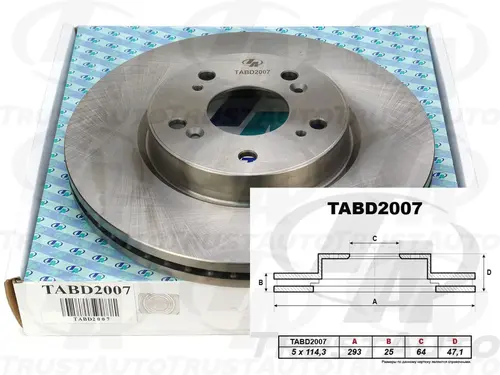 Тормозной диск TRUSTAUTO TABD2007