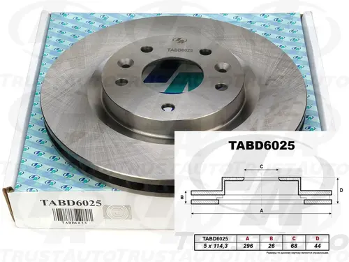 Тормозной диск TRUSTAUTO TABD6025