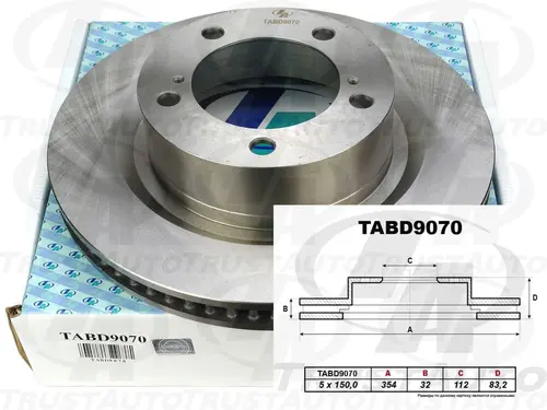 Тормозной диск (TA), TABD9070 TRUSTAUTO