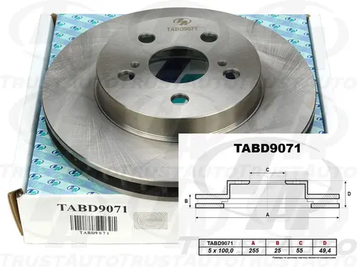 Тормозной диск TRUSTAUTO TABD9071