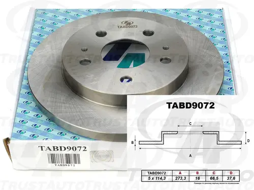 Тормозной диск TRUSTAUTO TABD9072