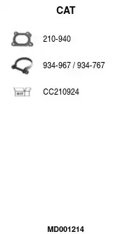 Катализатор MD001214 FA1