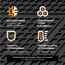 Коврики в салон REZKON 1221020300 KIA Rio 2017-н.в. 4 шт., черный