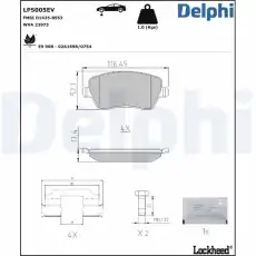 Тормозные колодки дисковые DELPHI LP5005EV