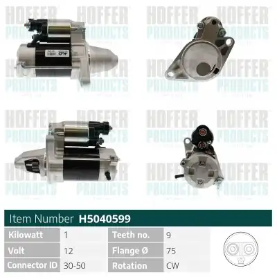 Стартер HOFFER H5040599
