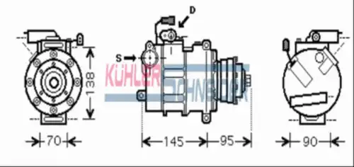 компрессор кондиционера Audi 8404601 KUHLER SCHNEIDER