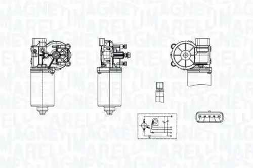 Двигатель стеклоочистителя 064376500010 MAGNETI MARELLI