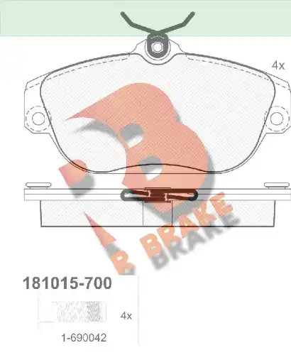 Тормозные колодки дисковые R BRAKE RB1015-700