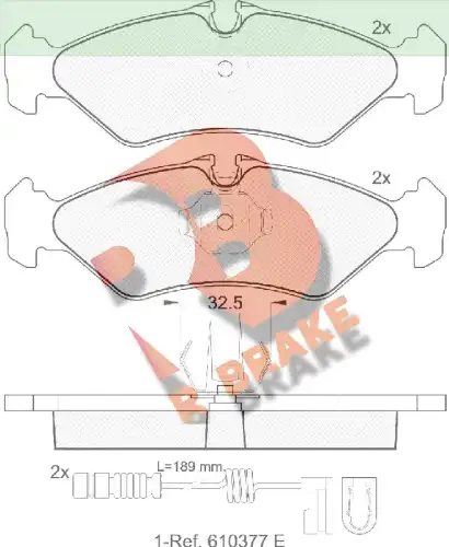 Тормозные колодки дисковые R BRAKE RB1102-203