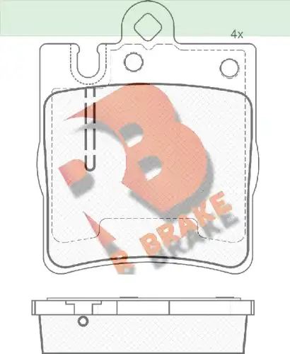 Тормозные колодки дисковые R BRAKE RB1312-202