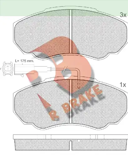 Тормозные колодки дисковые R BRAKE RB1523