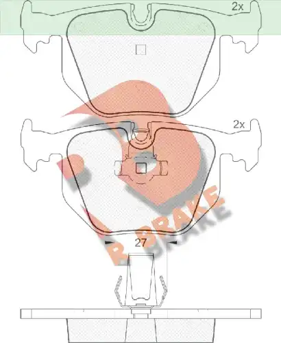 Тормозные колодки дисковые R BRAKE RB1549