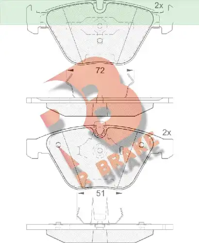 Тормозные колодки дисковые R BRAKE RB1577