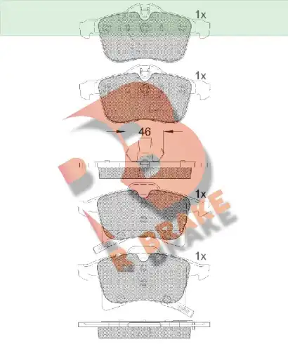Тормозные колодки дисковые R BRAKE RB1592