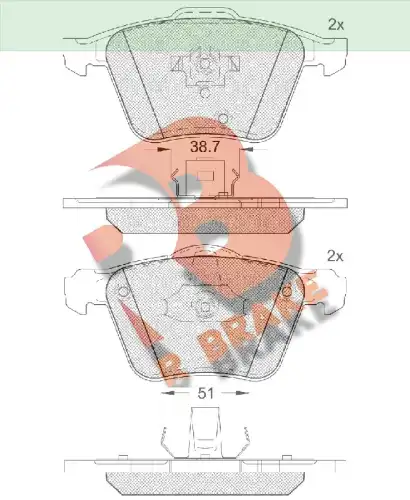Тормозные колодки дисковые R BRAKE RB1655