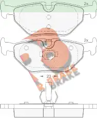 Тормозные колодки дисковые R BRAKE RB1707