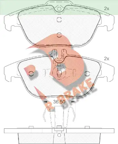 Тормозные колодки дисковые R BRAKE RB1863