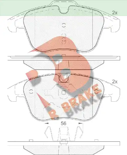 Тормозные колодки дисковые R BRAKE RB1886
