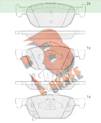 Тормозные колодки дисковые R BRAKE RB1893