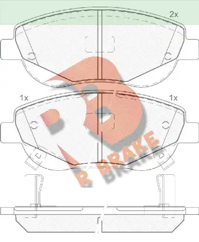 Тормозные колодки дисковые R BRAKE RB1944